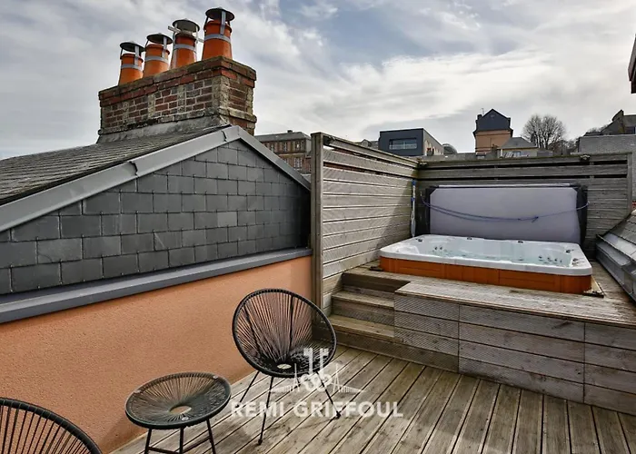 度假居 The Cosmopolitan Architect Design With Rooftop Jacuzzi 8 Guests 翁弗勒尔